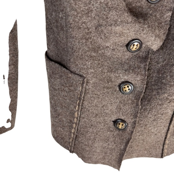 Gro Abrahamsson X Anthropologie Arslan Boiled Wool Knit Sweater Jacket Sz L - Picture 6 of 13